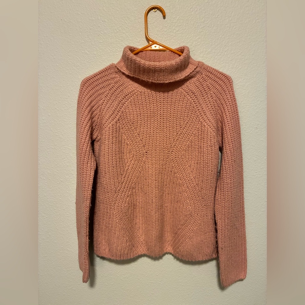 Chic Pink Turtleneck Sweater for Kids